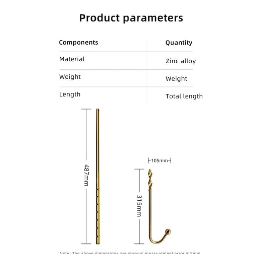 Anal Hooks LOCKINK 3867 AllNight Golden Adjustable Anal Set Hook 0121